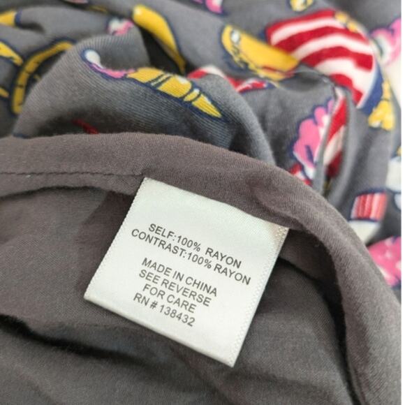 ModCloth Carnival Babydoll Skater Dress 1X Peter Pan Collar Food Print Retro - Picture 8 of 9